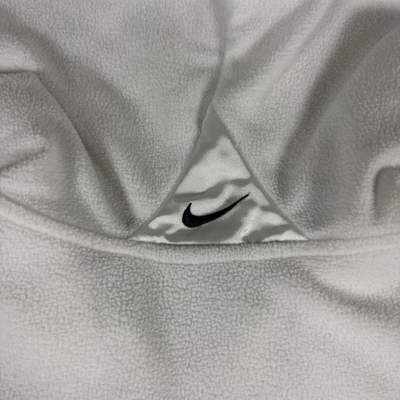 Nike Hoodie Womens Full Zip Fleece White Y2K Athletic Training Casual - Picture 9 of 12
